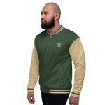 Men’s Green & Beige Varsity Bomber Jacket