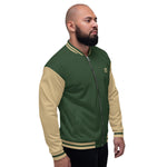 Men’s Green & Beige Varsity Bomber Jacket