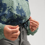 Women's Abstract Print Cropped Windbreaker Jacket