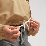 Women's Two-Tone Brown Cropped Windbreaker Jacket