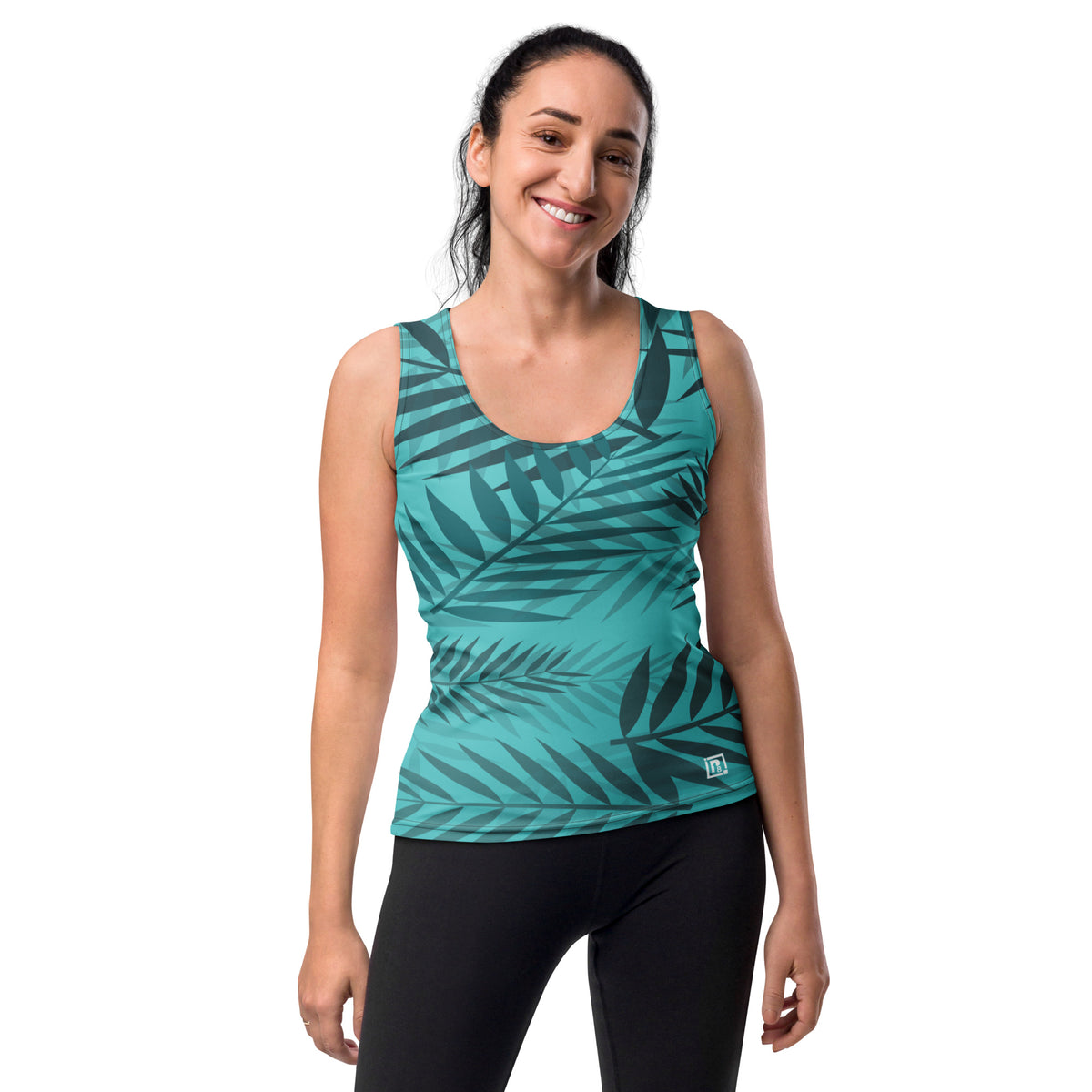 Women's Tropical Palm Print Sleeveless Bodysuit – Chic, Trendy & Comfortable