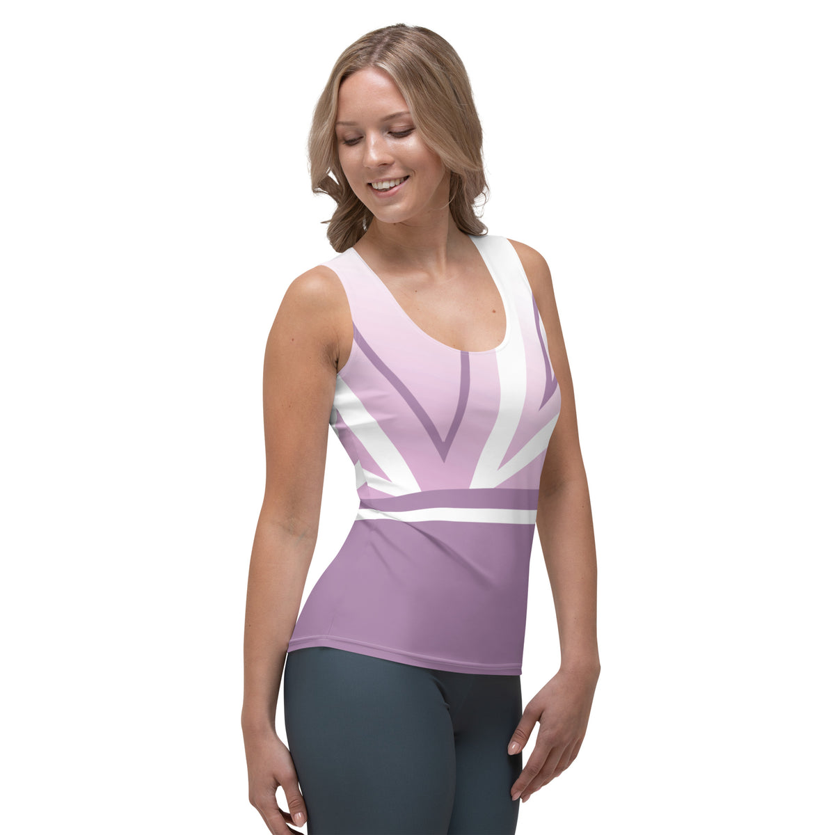 Women's Geometric Print Sleeveless Tank Top – Stylish & Performance-Ready