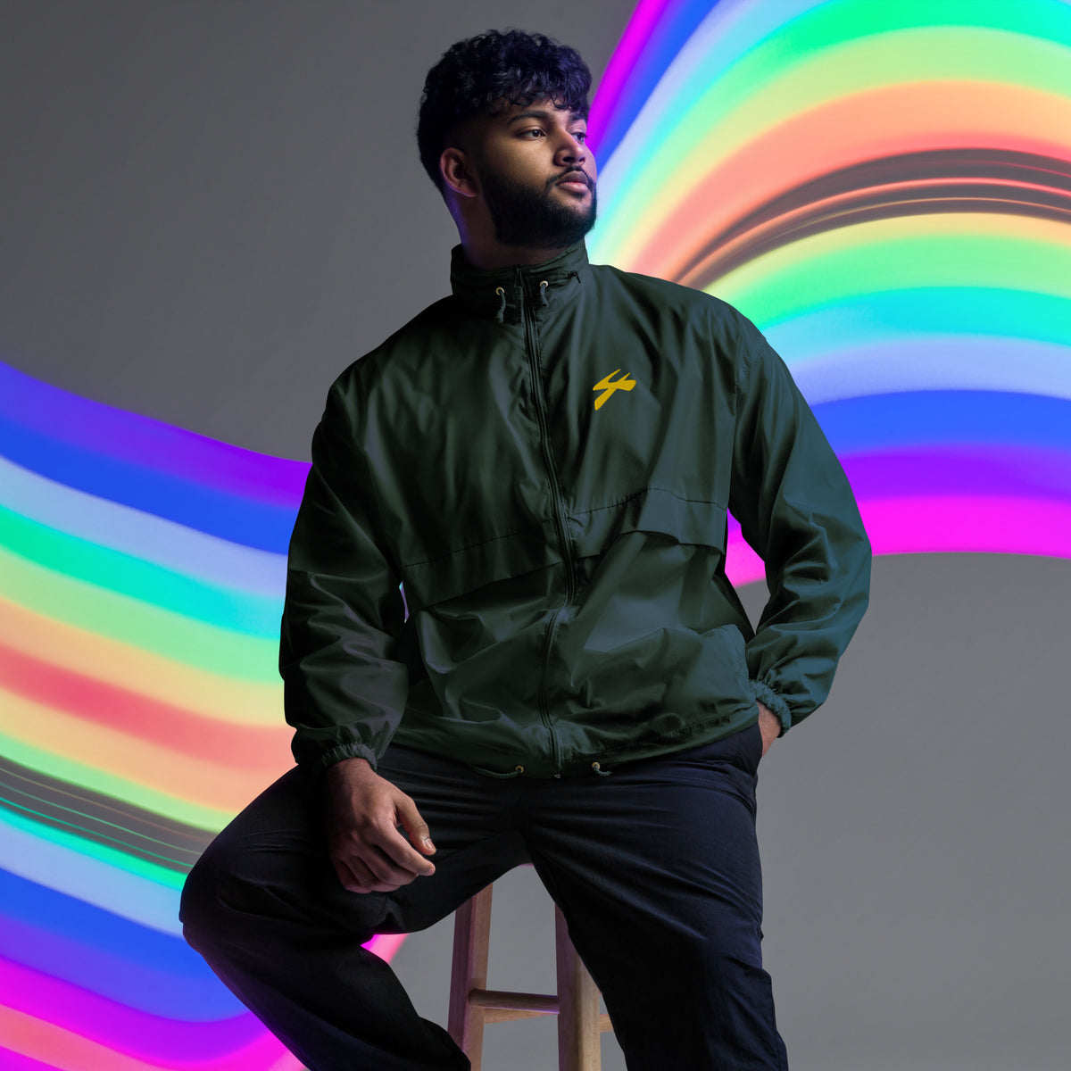 Men’s Dark Green Windbreaker Jacket