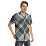 Men's Green Plaid Short Sleeve Shirt