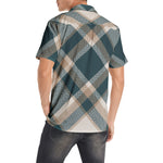 Men's Green Plaid Short Sleeve Shirt