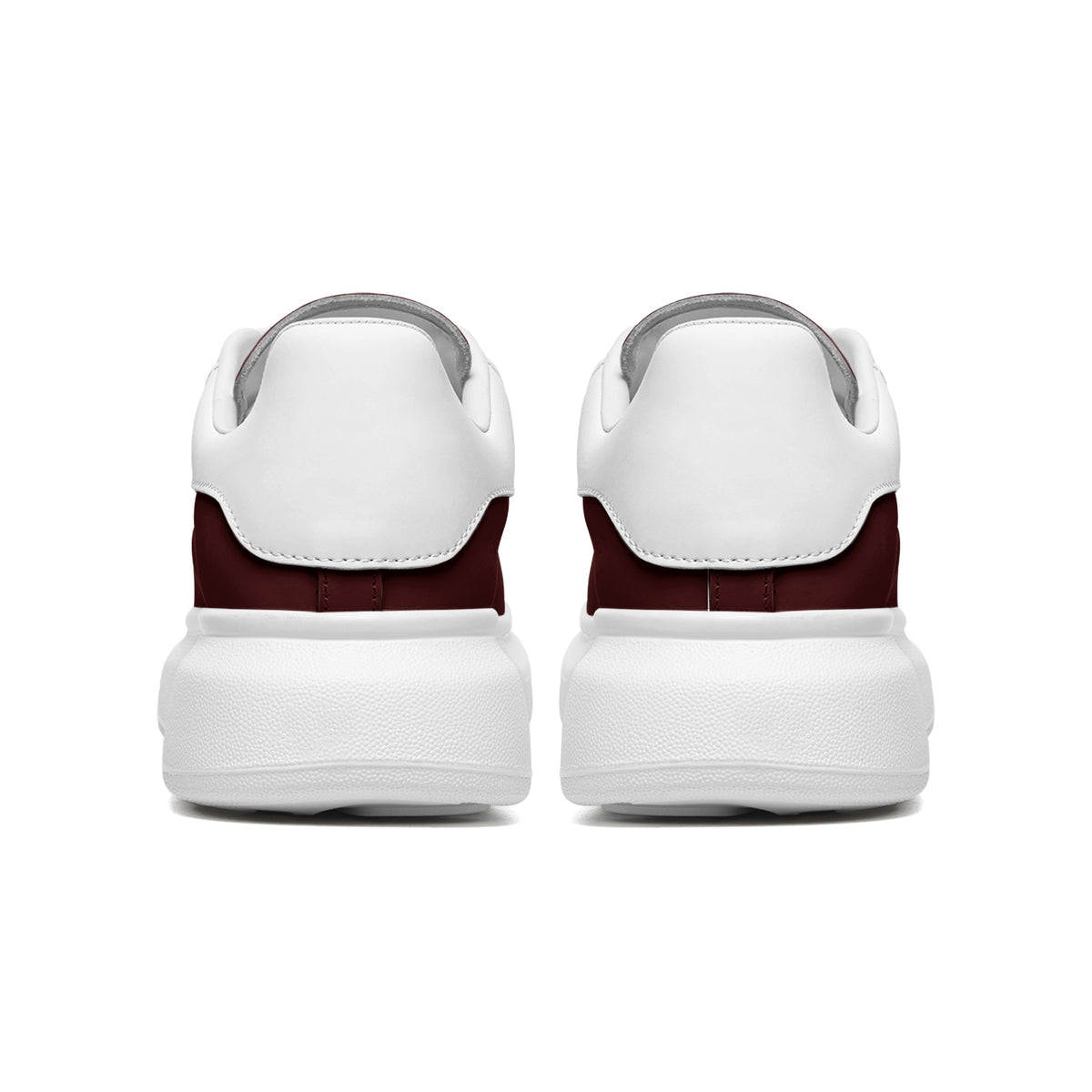 Unisex Non Slip Lace Up Faux Leather Sneakers