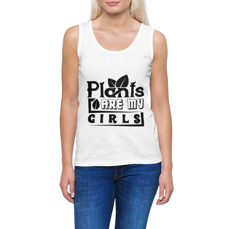 Women's "Plants Are My Girls" Graphic Tank Top – Trendy, Comfortable & Eco-Chic