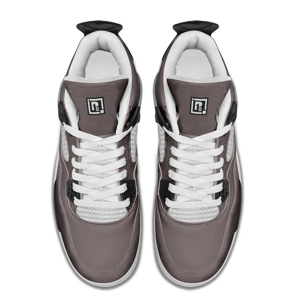 Men's Taupe Gray High-Top Sneakers