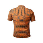 Men’s Orange Micro-Pattern Polo T-Shirt