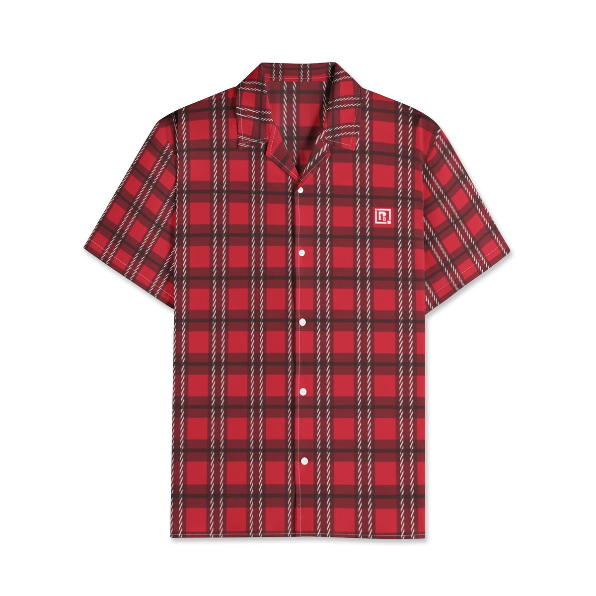 Men’s Red & Black Checkered Short Sleeve Shirt