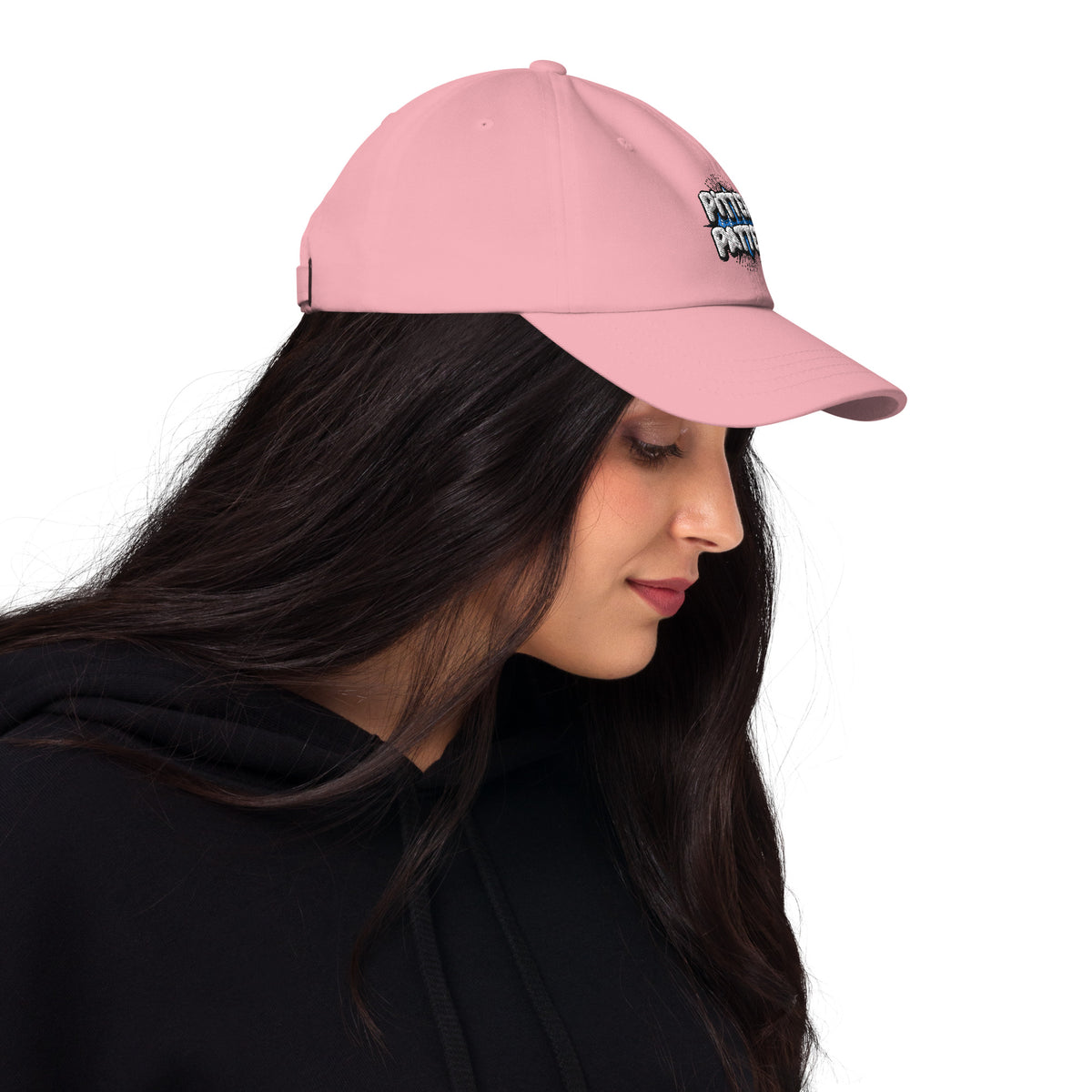 Pitter Patter Embroidered Pink Dad Cap