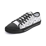 Men's White Doodle Canvas Sneakers