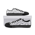 Men's White Doodle Canvas Sneakers