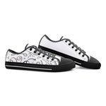 Men's White Doodle Canvas Sneakers