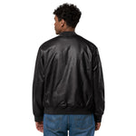 Men’s Black Faux Leather Bomber Jacket – Classic, Stylish & Durable