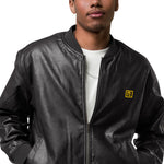 Men’s Black Faux Leather Bomber Jacket – Classic, Stylish & Durable