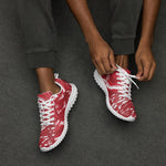 Men’s Red Abstract Running Sneakers