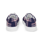 Men's Navy Plaid Canvas Sneakers