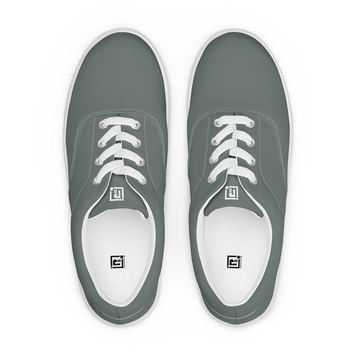 Men's Olive Green Lace-Up Canvas Shoes