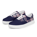 Men's Navy Plaid Canvas Sneakers