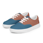 Men's Blue & Brown Lace-Up Canvas Shoes