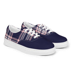 Men's Navy Plaid Canvas Sneakers