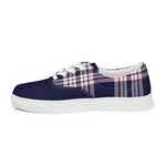 Men's Navy Plaid Canvas Sneakers