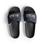 Men's "Stay Strong" Navy Slide Sandals