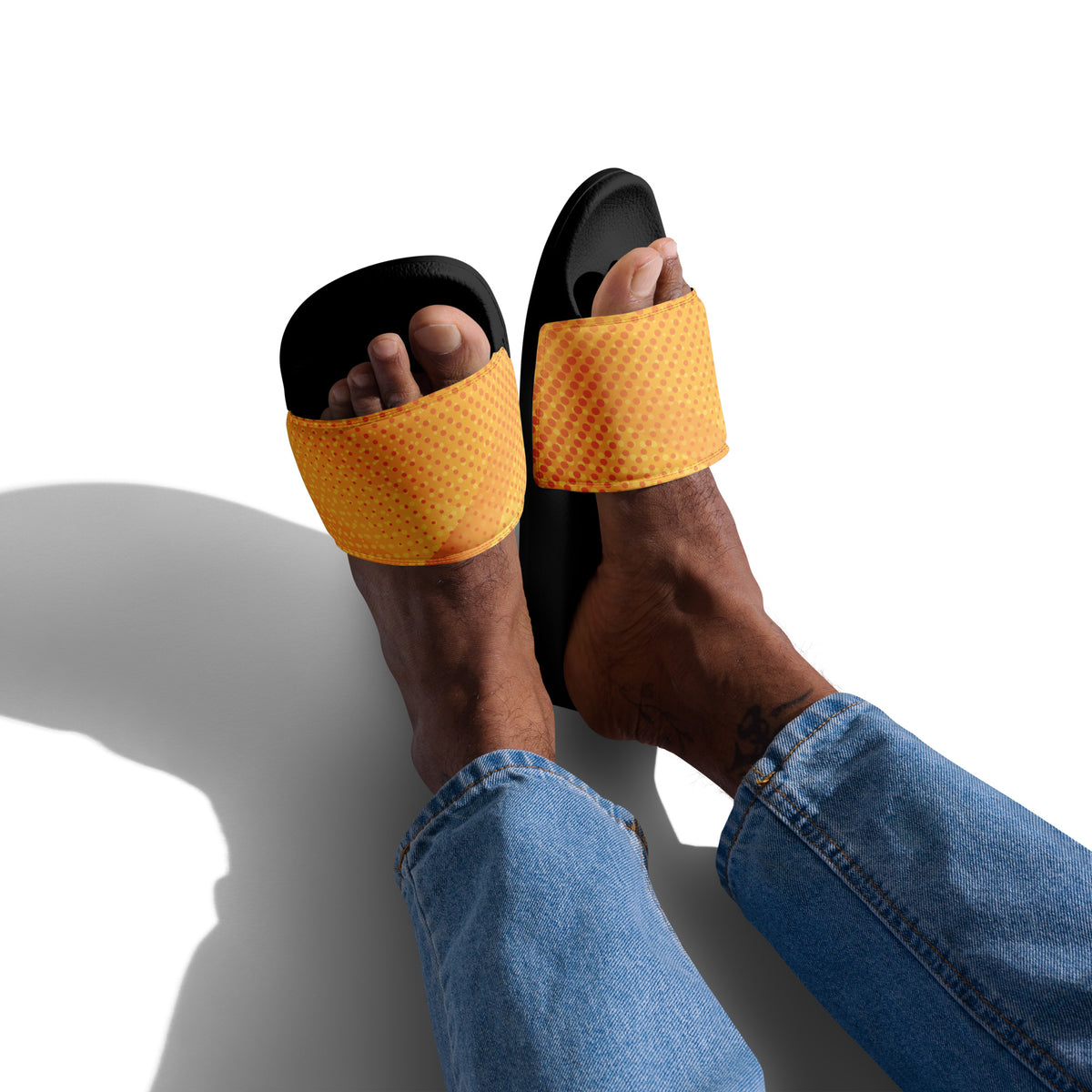Men's Yellow Gradient Slide Sandals