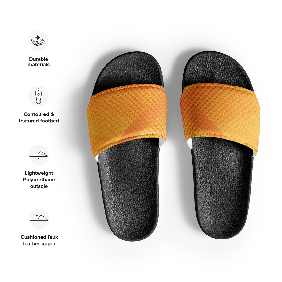 Men's Yellow Gradient Slide Sandals