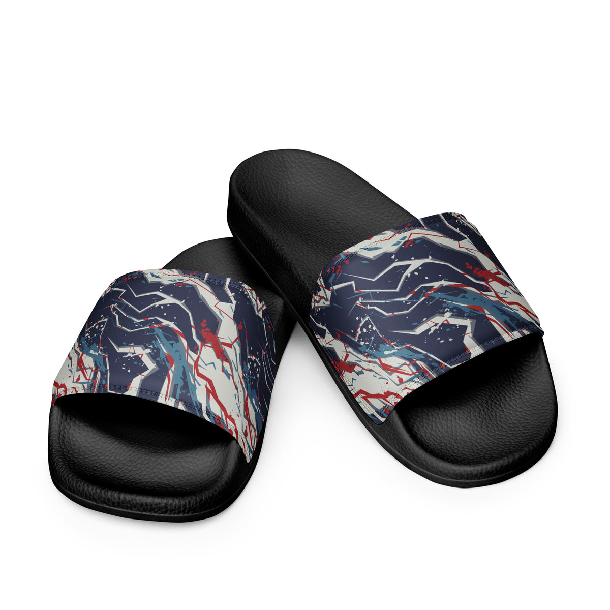 Men’s Abstract Print Slides