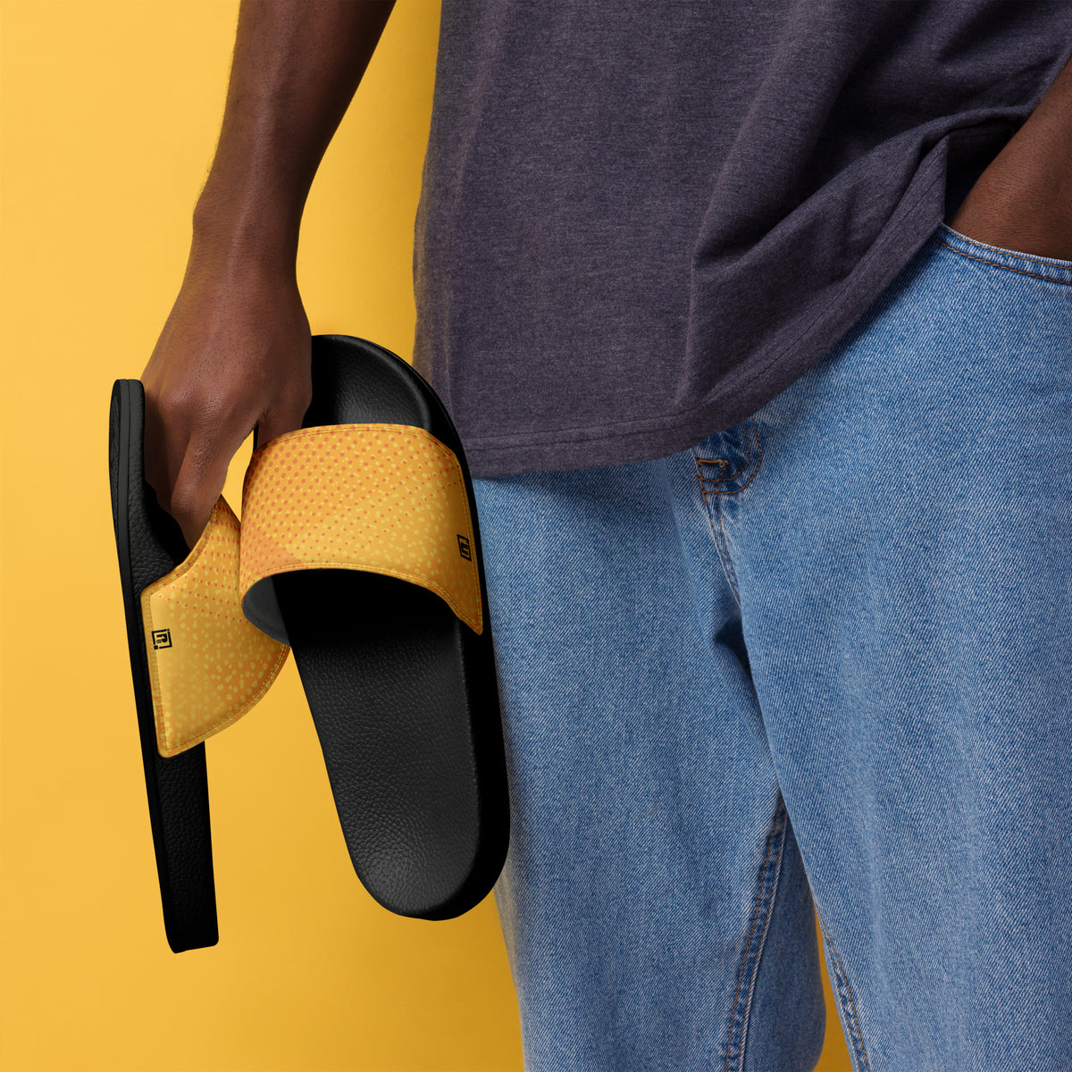 Men's Yellow Gradient Slide Sandals