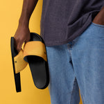 Men's Yellow Gradient Slide Sandals