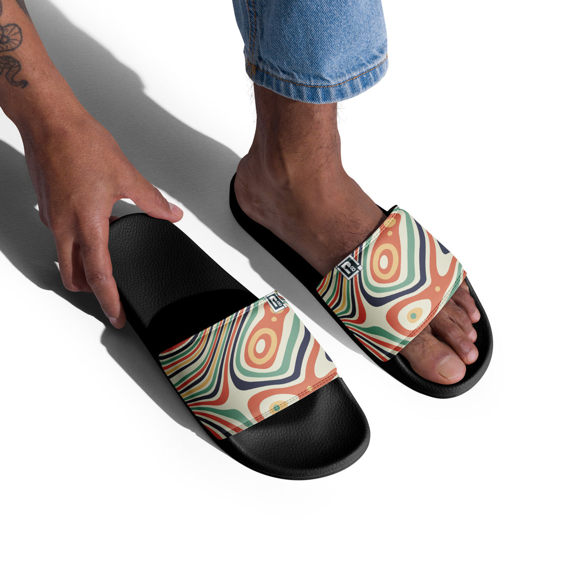 Women's Psychedelic Print Slide Sandals