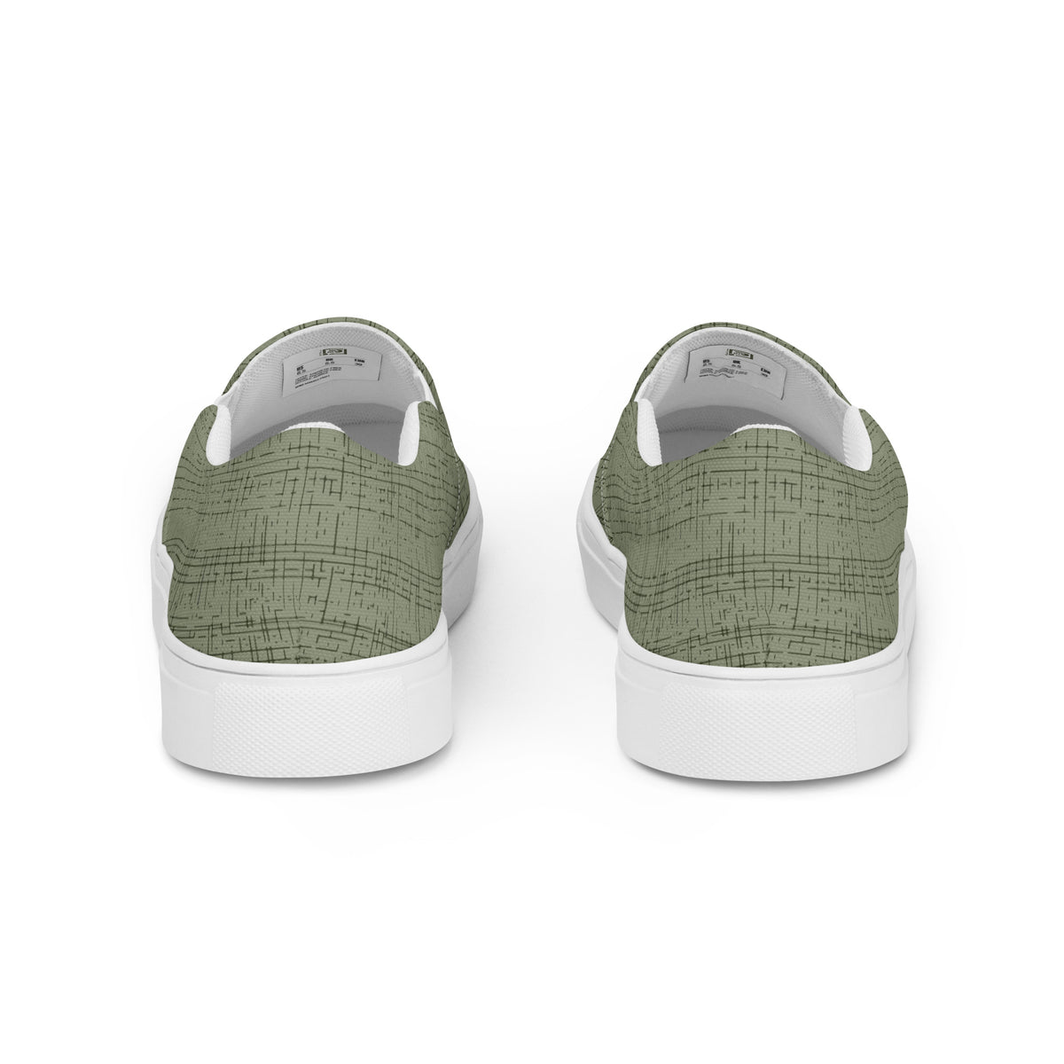 Men's Olive Textured Slip-On Shoes