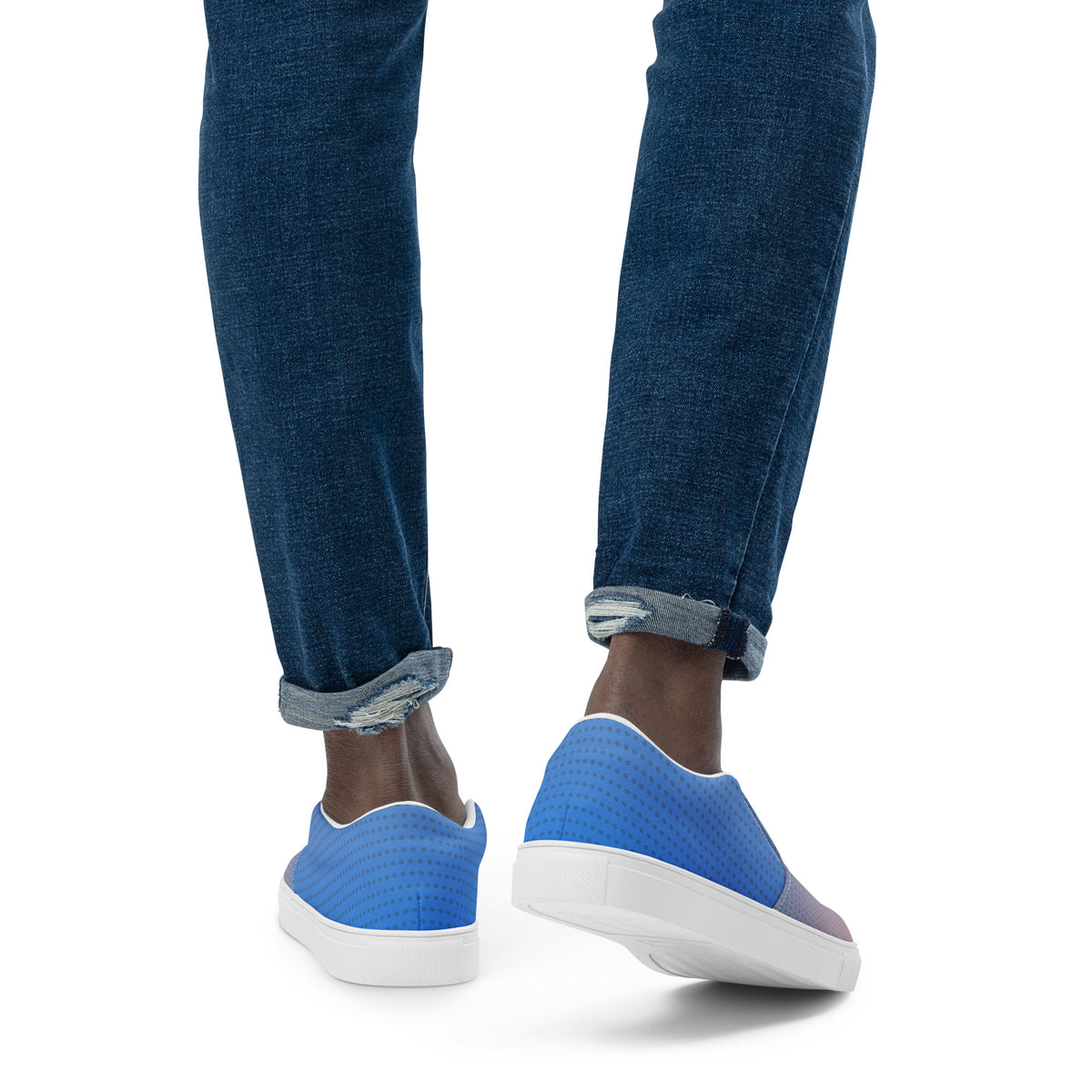 Men's Blue Gradient Slip-On Shoes