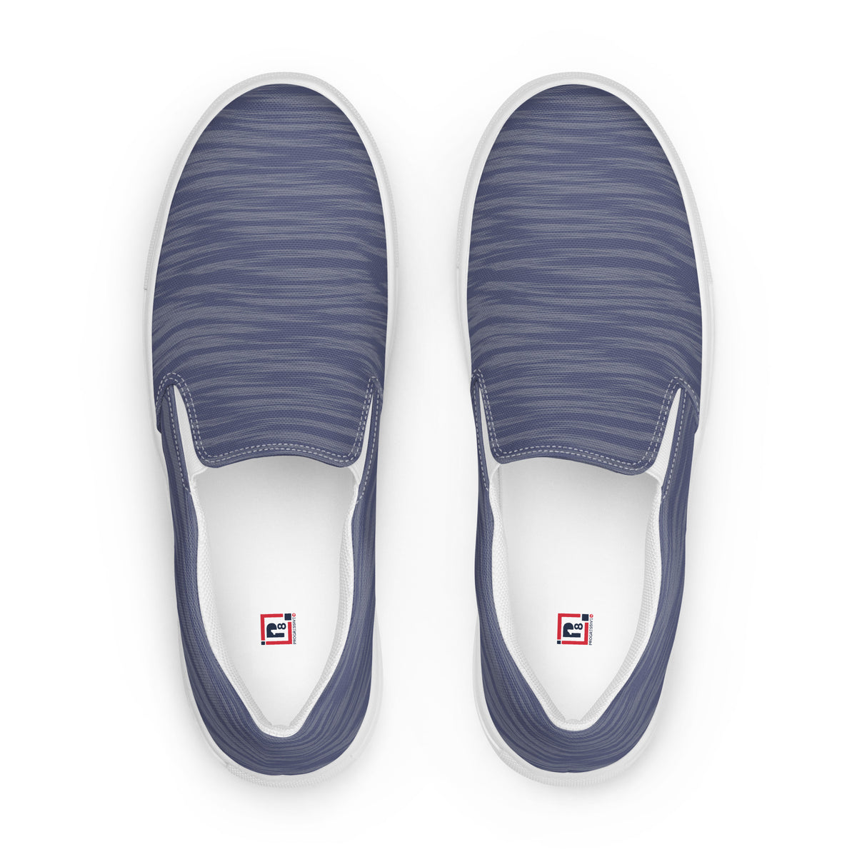 Men's Blue Textured Slip-On Shoes
