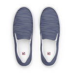 Men's Blue Textured Slip-On Shoes