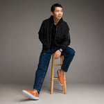 Men's Vibrant Orange Slip-On Shoes