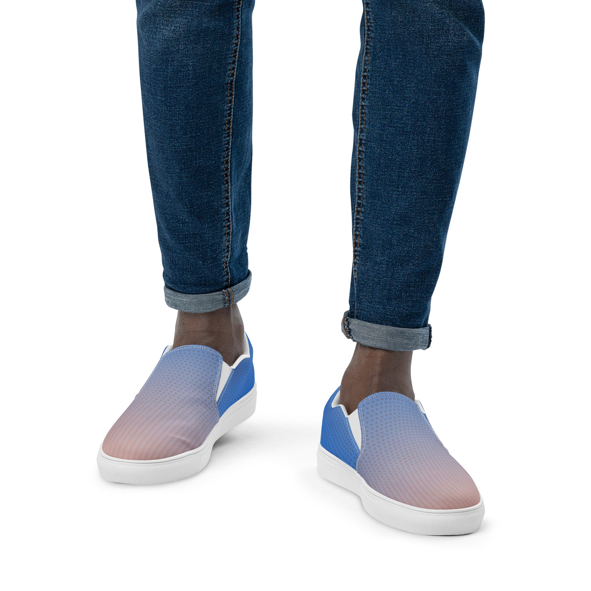 Men's Blue Gradient Slip-On Shoes