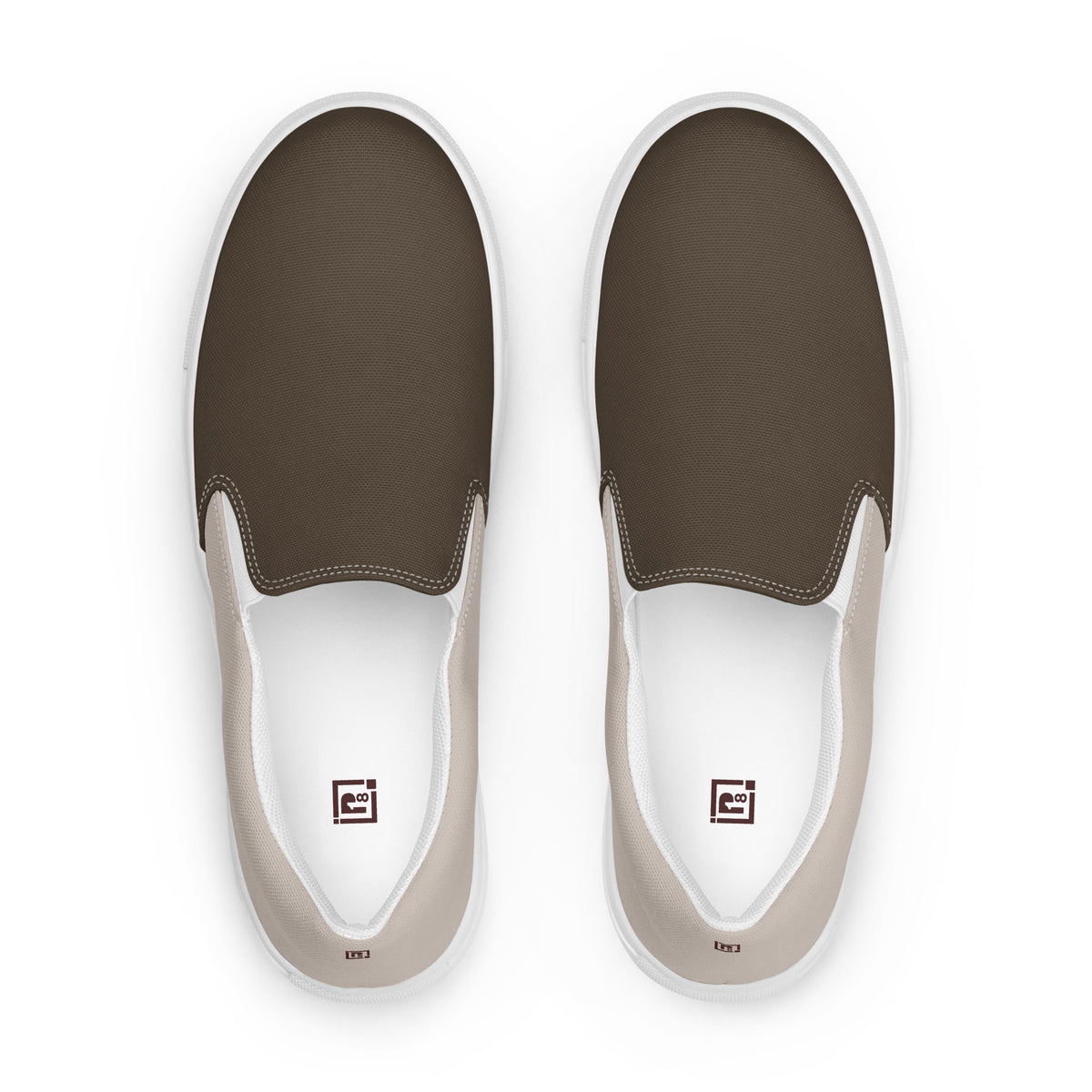 Men's Brown & Beige Slip-On Shoes
