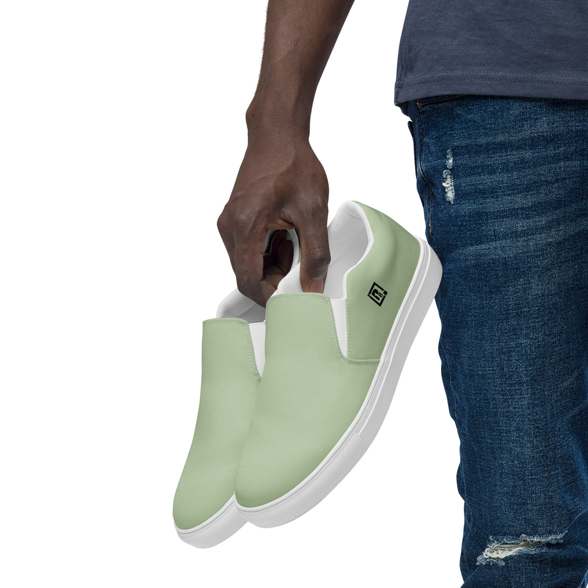 Men's Sage Green Slip-On Shoes