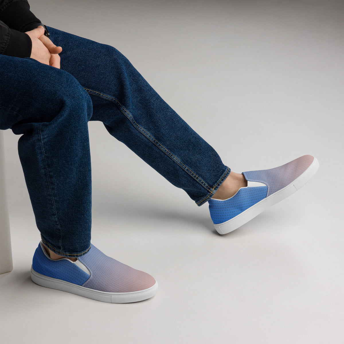 Men's Blue Gradient Slip-On Shoes
