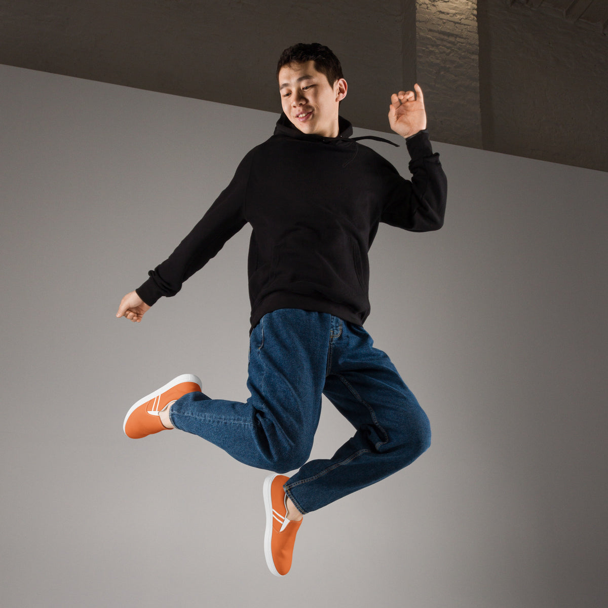 Men's Vibrant Orange Slip-On Shoes