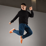 Men's Vibrant Orange Slip-On Shoes