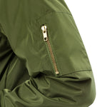 Men’s Olive Green Bomber Jacket – "Be Brave, Be Yourself"