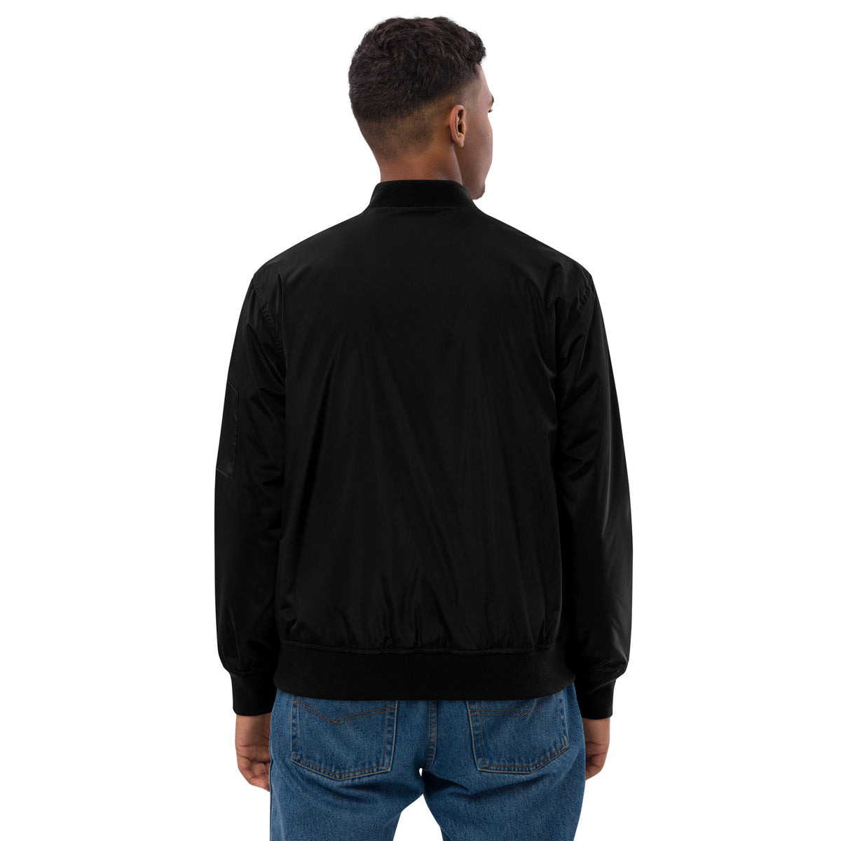 Men’s Black Classic Bomber Jacket – Sleek, Lightweight & Versatile