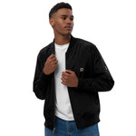 Men’s Black Bomber Jacket – "No Rules, No Limits"