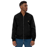 Men’s Black Bomber Jacket – "No Rules, No Limits"