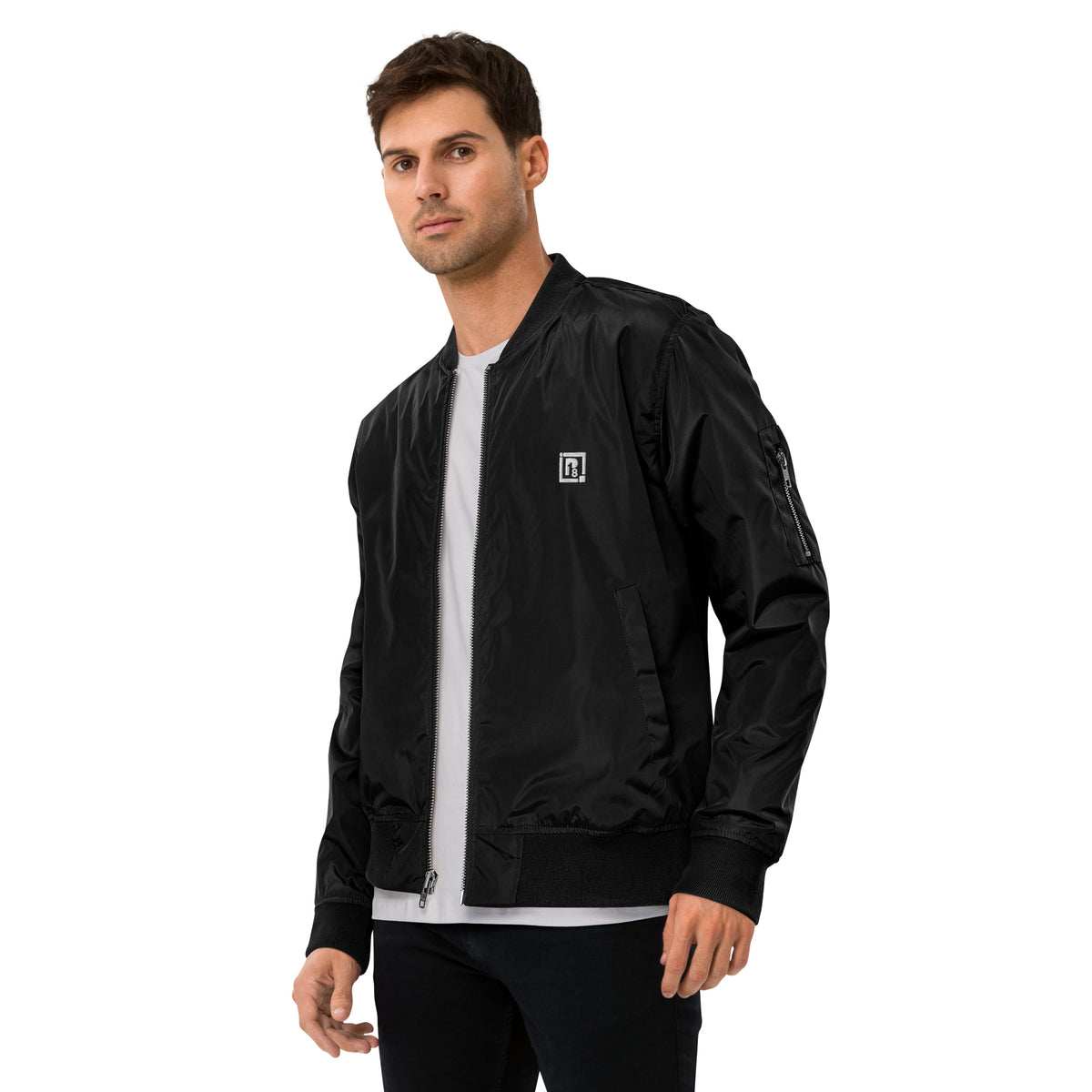 Men’s Black Lightweight Bomber Jacket – Sleek, Minimalist & Versatile